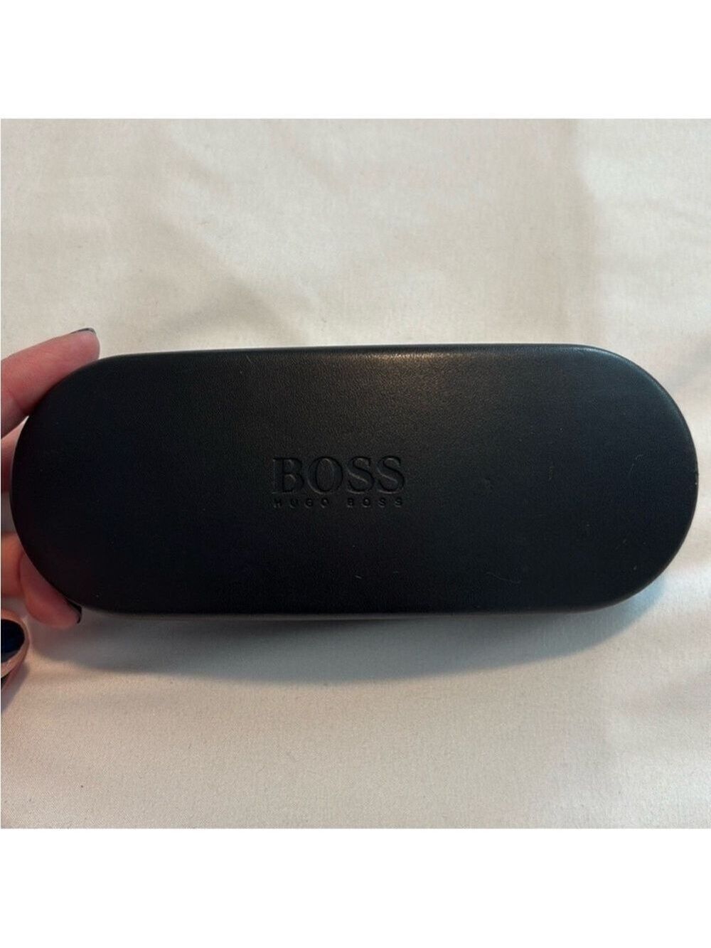 HUGO BOSS hard shell eyeglasses case sunglassess case black OS glasses case